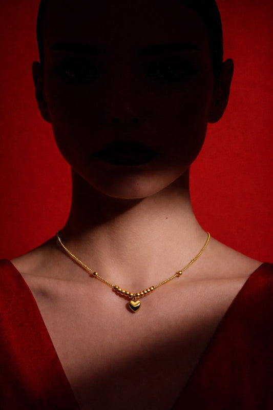 Luna Heart Beaded Necklace