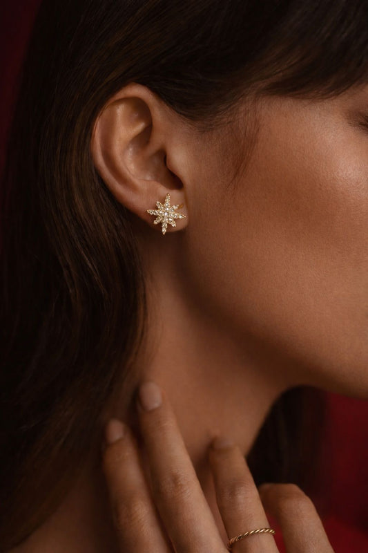 Celeste Starburst Stud Earrings