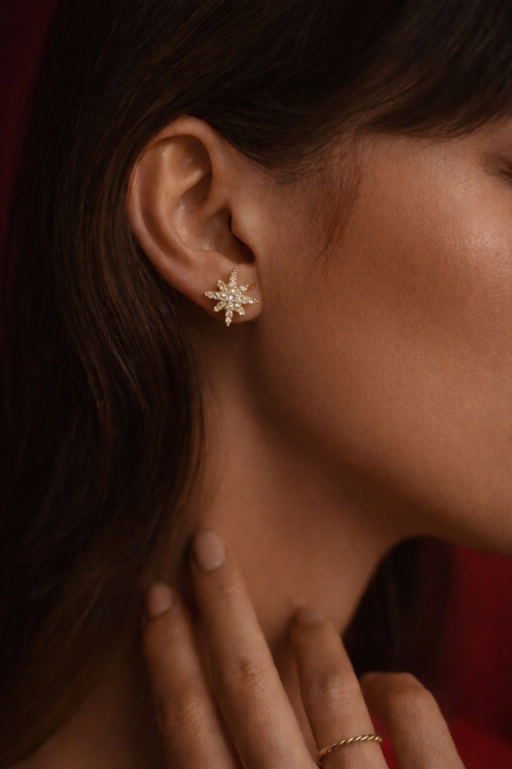 Celeste Starburst Stud Earrings