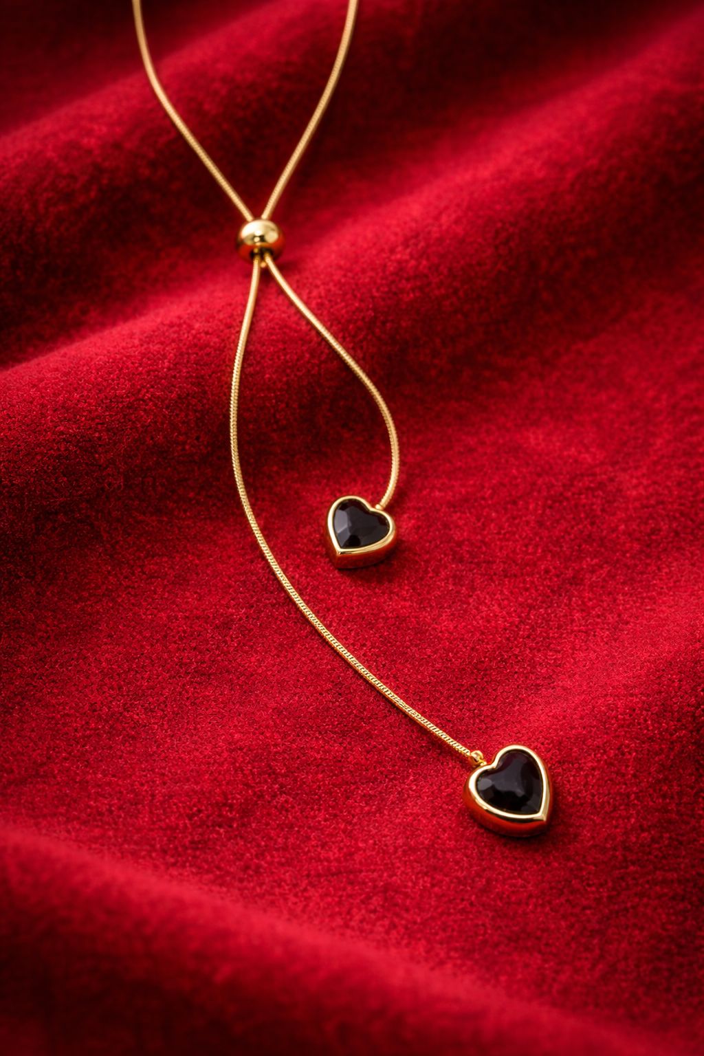 Luna Adjustable Heart Slider Necklace