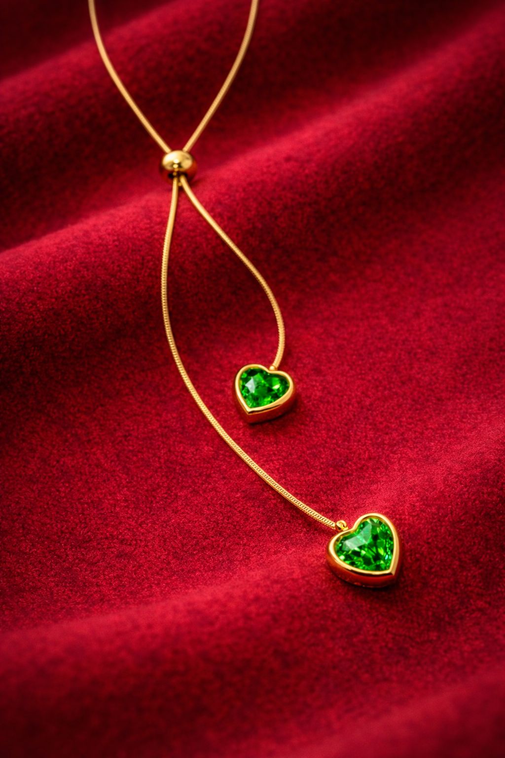 Luna Adjustable Heart Slider Necklace