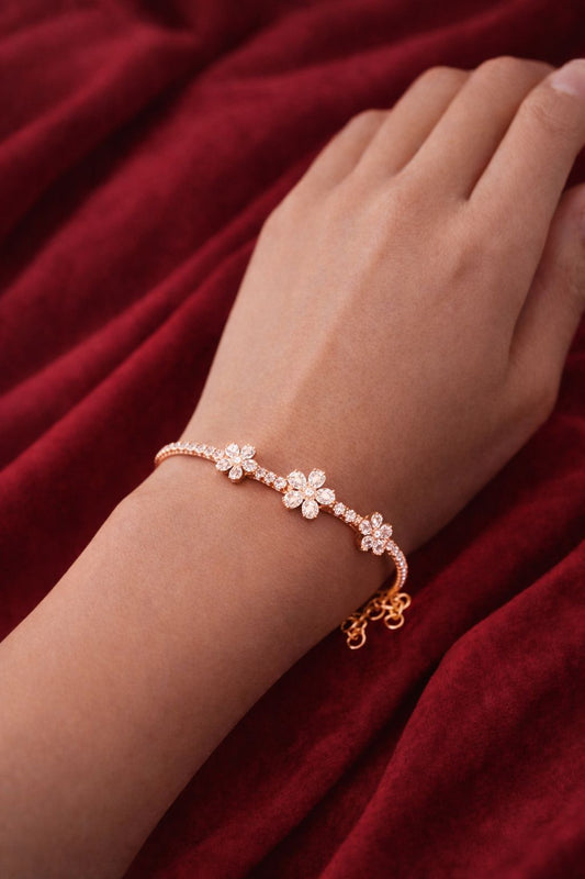 Serena Floral Crystal Bracelet