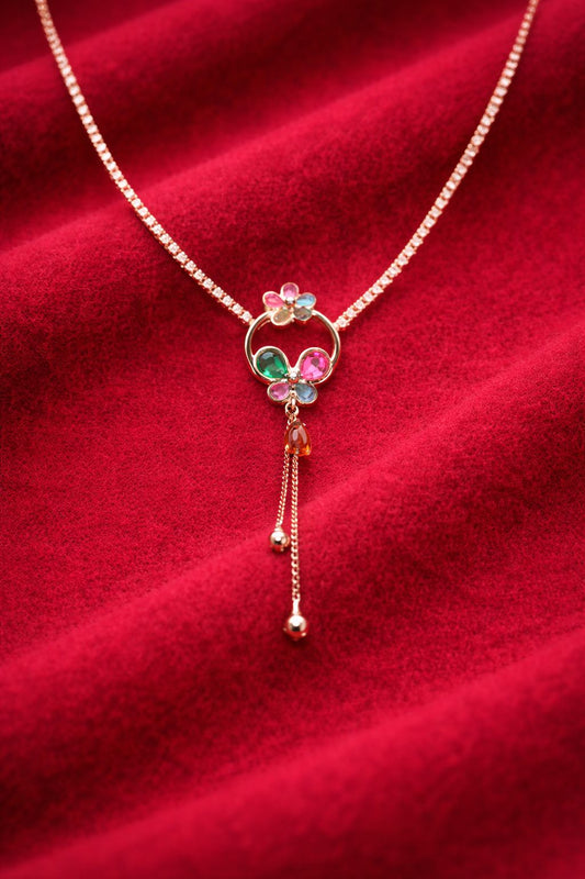 Bloom Drop Multicolor Pendant Necklace