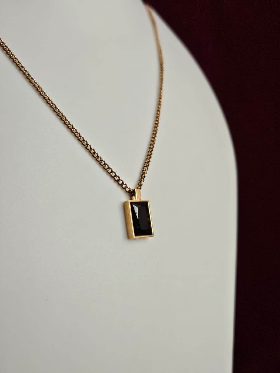 Midnight Edge Pendant Necklace