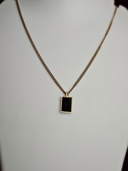 Midnight Edge Pendant Necklace