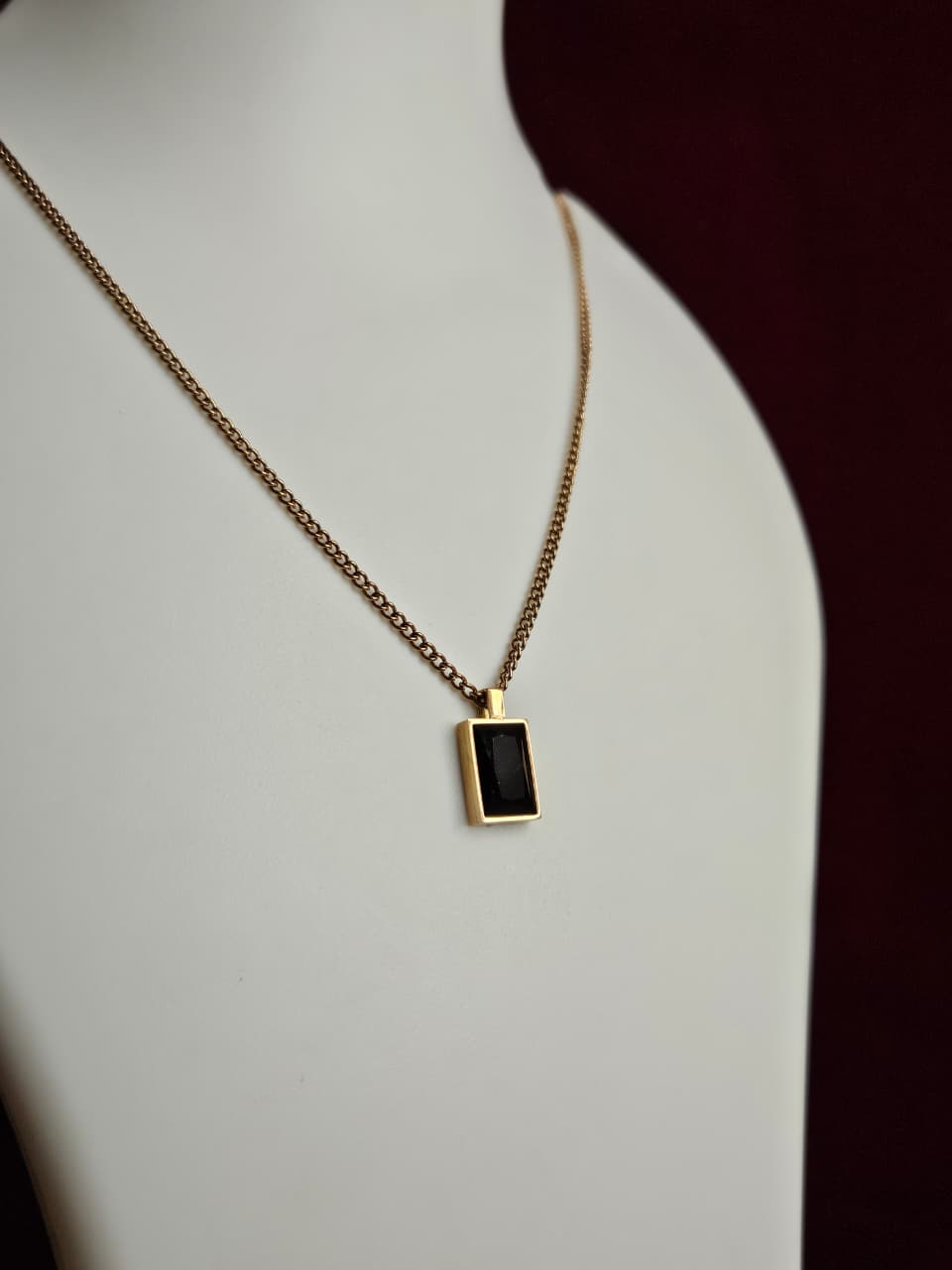 Midnight Edge Pendant Necklace