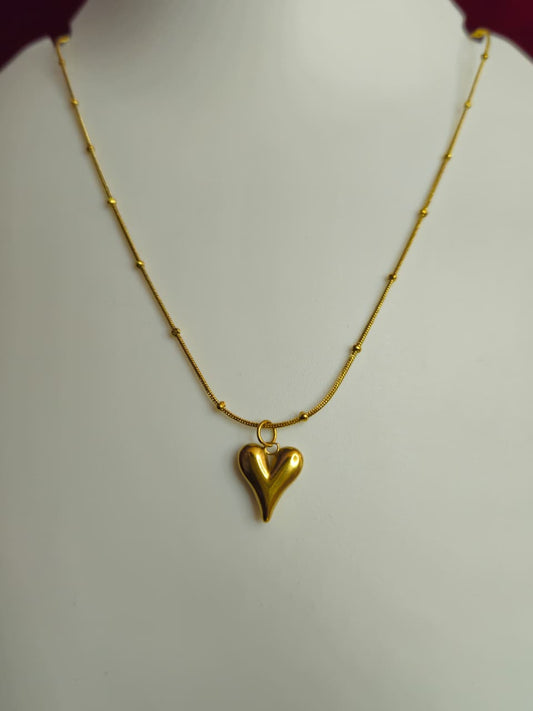 Golden Melt Heart Necklace