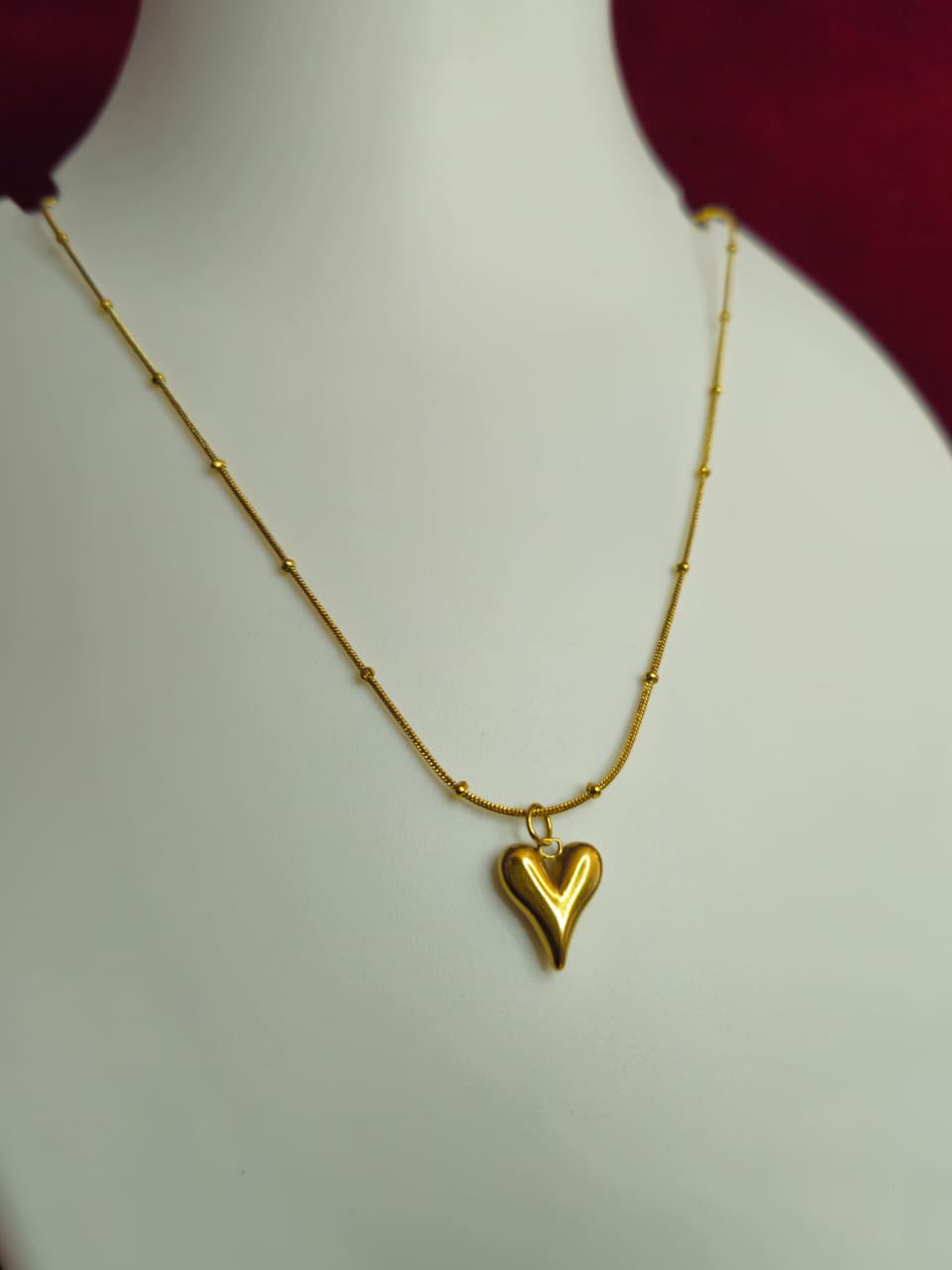 Golden Melt Heart Necklace