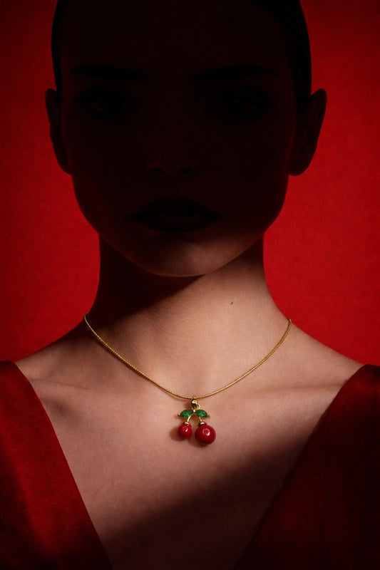 Cherry Charm Korean Pendant Necklace